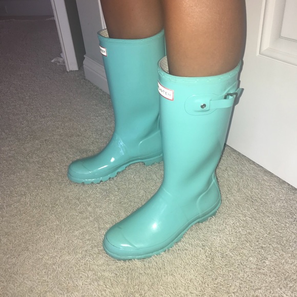 Mint green hunter boots Clearance